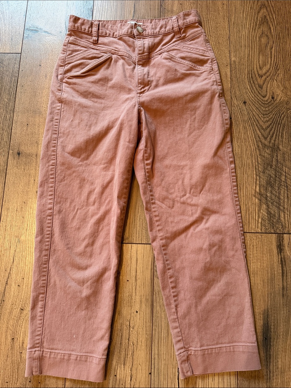 MADEWELL Slim Emmett Tapered Pants Yoke Edition 27 Dusty Rose Terracotta AJ483